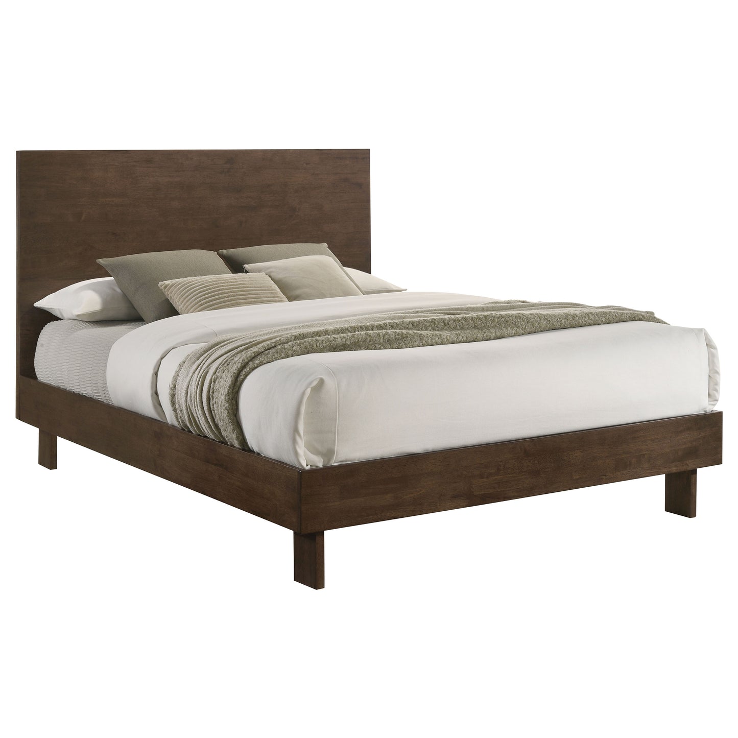 Glenwood 48-inch Eastern King Platform Panel Bed Warm Brown