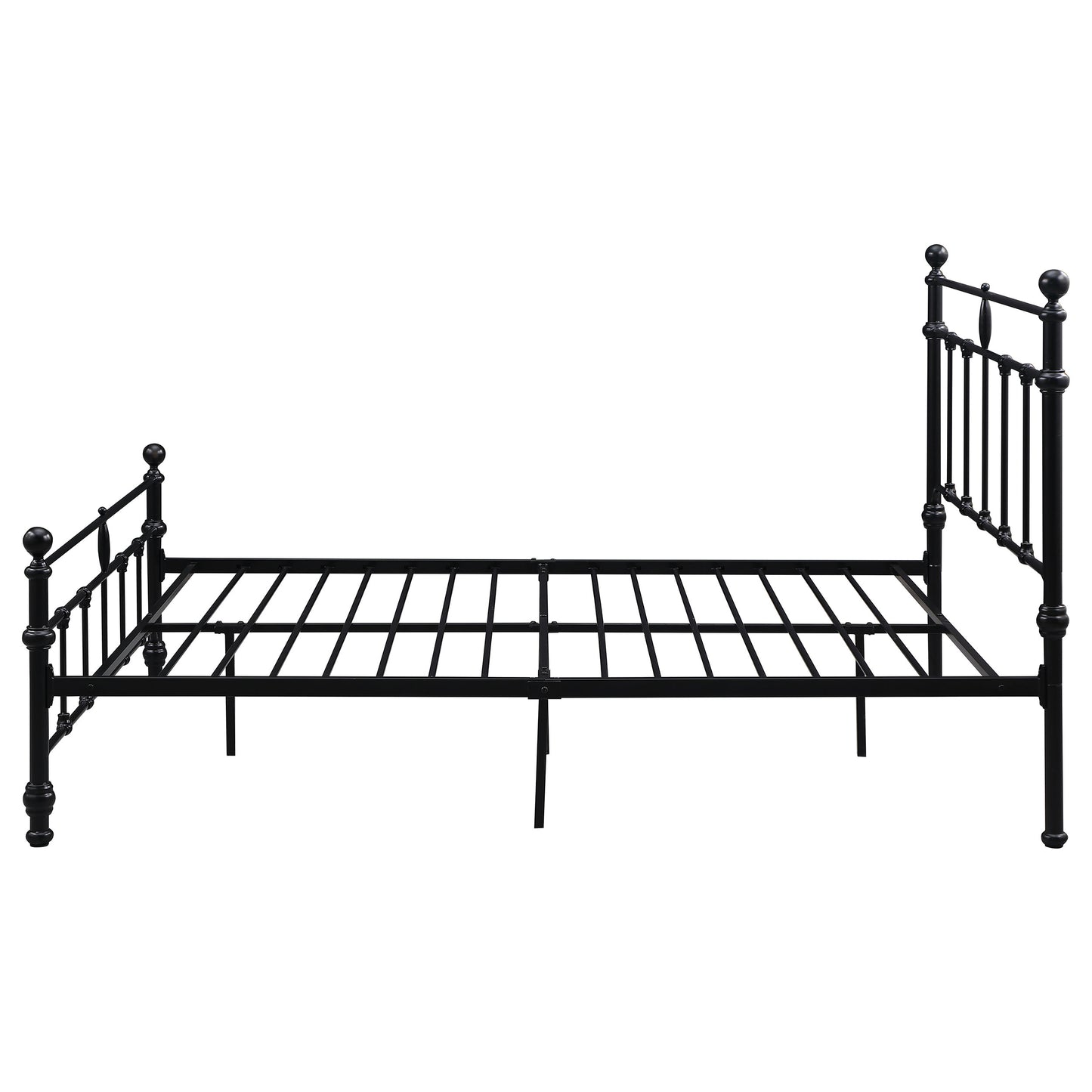 Novak 48-inch Metal Eastern King Open Frame Bed Matte Black