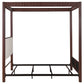 Zimmerlee 89-inch Metal Eastern King Canopy Bed Rust Brown