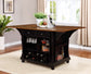 Slater 2-drawer Drop Leaf Kitchen Island Table Black