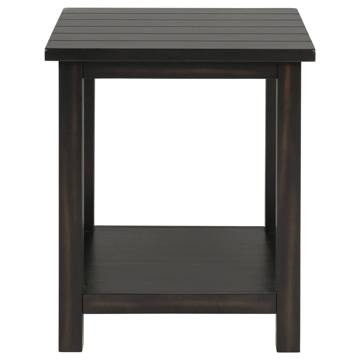 Payne Wood End Table with Shelf Distressed Java