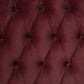 Devon 57-inch Upholstered Eastern King Panel Bed Wine Red