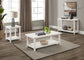 Payne Wood Coffee Table with Shelf Distressed White