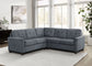 Georgina 3-piece Upholstered Sectional Sofa Steel Grey