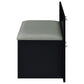 Flora 2-drawer Vanity Table Set LED Mirror and Stool Black High Gloss