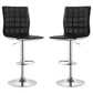 Ashbury Upholstered Adjustable Bar Stool Black (Set of 2)