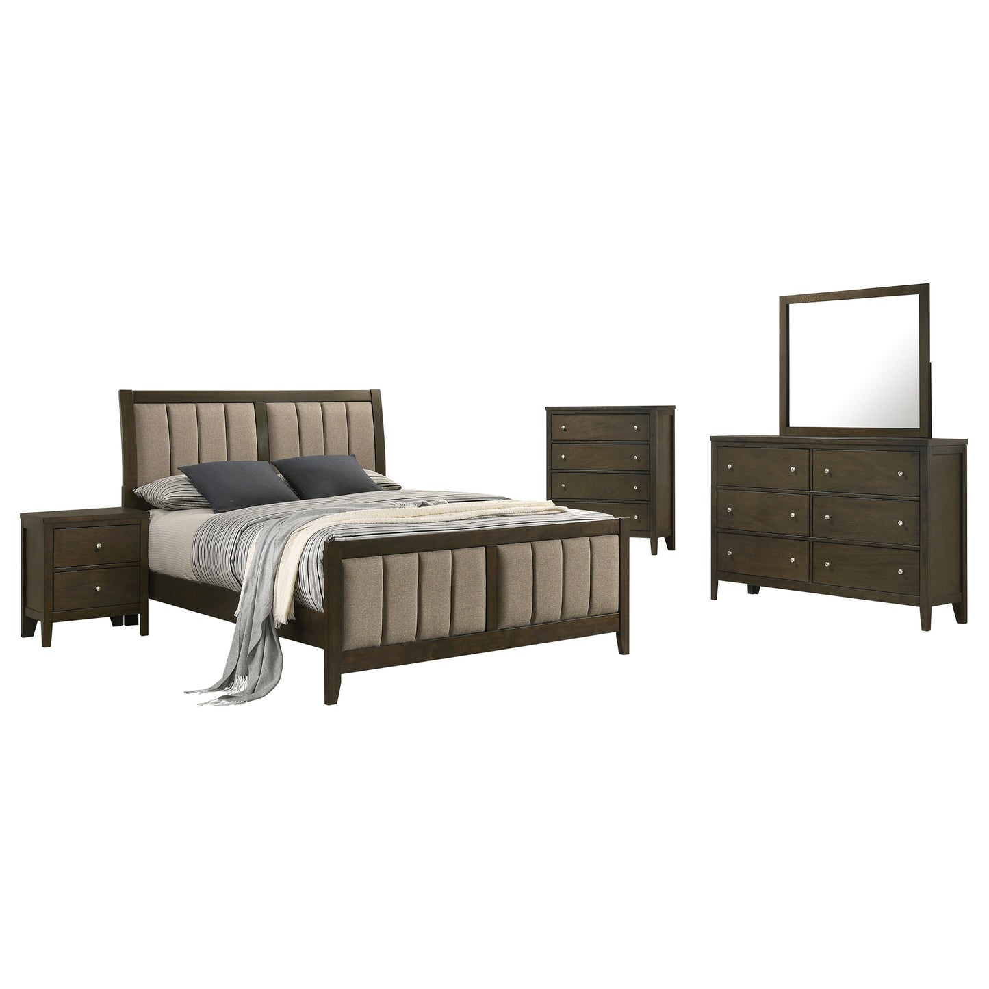 Wilkes 5-piece California King Bedroom Set Dark Cocoa