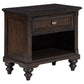 Devon 4-piece California King Bedroom Set Red and Dark Oak