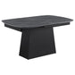 Potero 73-inch Faux Marble Extension Leaf Dining Table Black