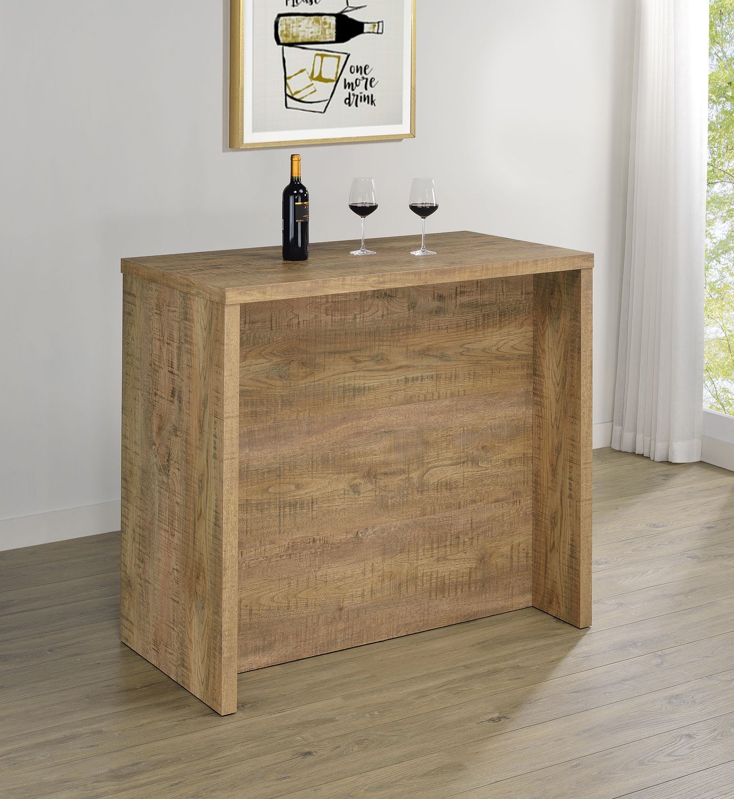 Topanga Engineered Wood Freestanding Home Bar Mango