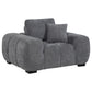 Octavia Upholstered Track Arm Accent Chair Charcoal Grey