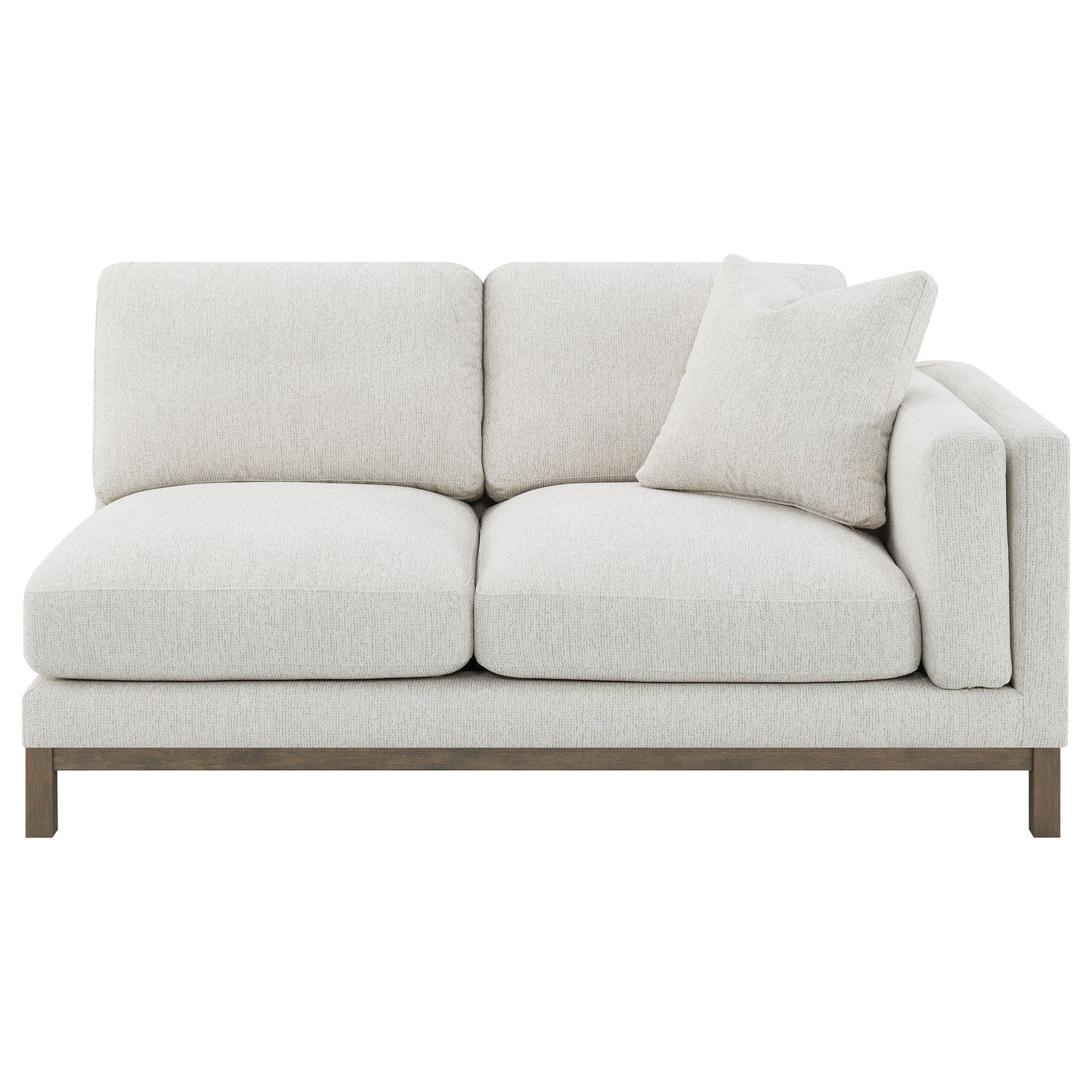 Geneva Boucle Upholstered Sectional Chaise Sofa Sand