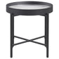 Ozella Round End Side Table with Recessed Top Sandy Black