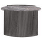 Gladstone Round Faux Marble Top Coffee Table Distressed Grey