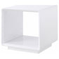 Paseo Square End Side Table White High Gloss