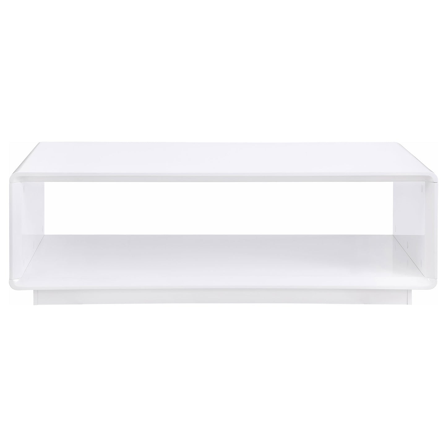 Paseo Rectangular Cocktail Coffee Table White High Gloss