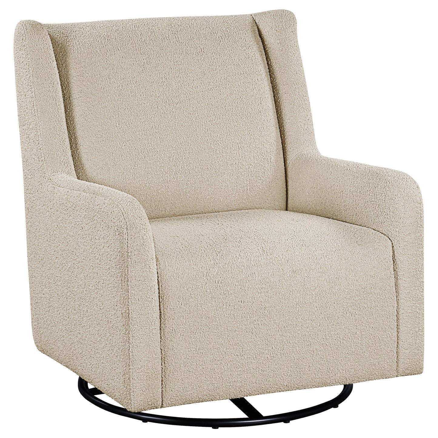 Serra Boucle Upholstered Swivel Glider Recliner Sandy Beige