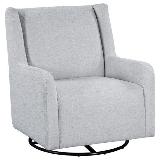 Serra Boucle Upholstered Swivel Glider Recliner Dove Grey