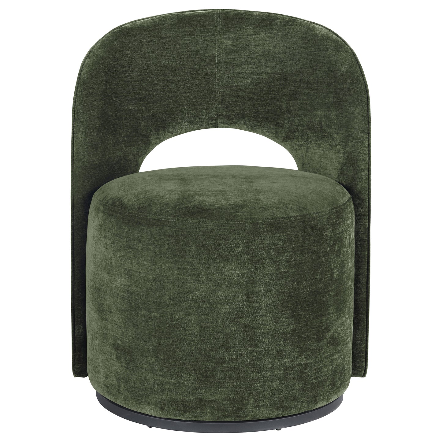 Harjo Velvet Upholstered Swivel Accent Chair Olive Green