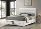 Felicity Eastern King Storage Bed White High Gloss