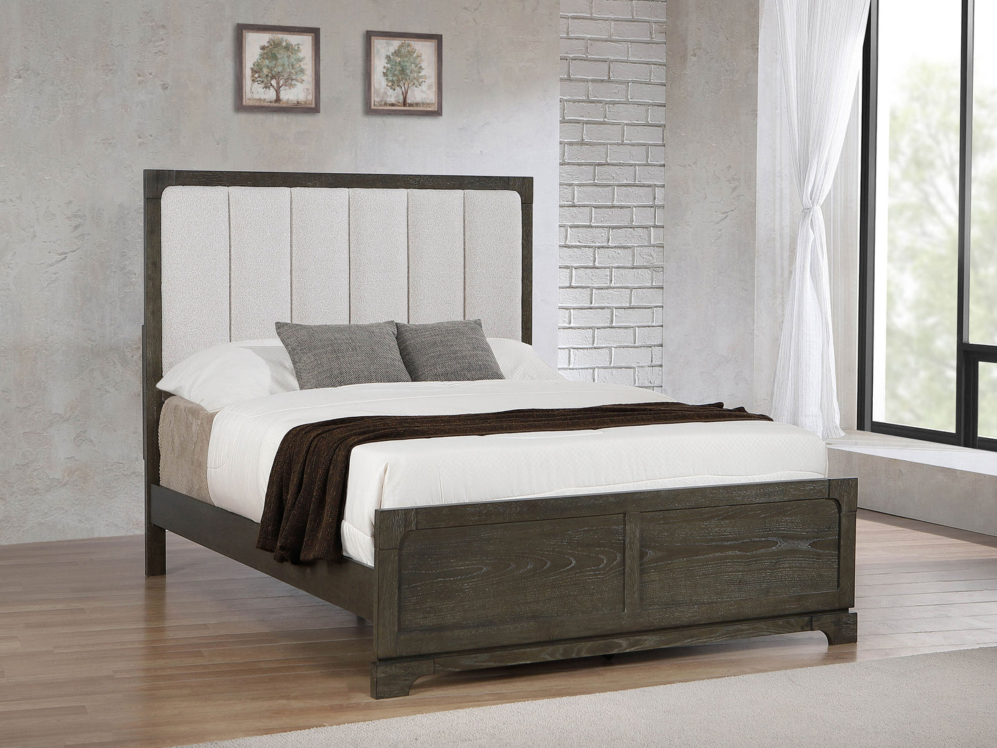 Gran Park 59-inch Queen Panel Bed Dark Cocoa