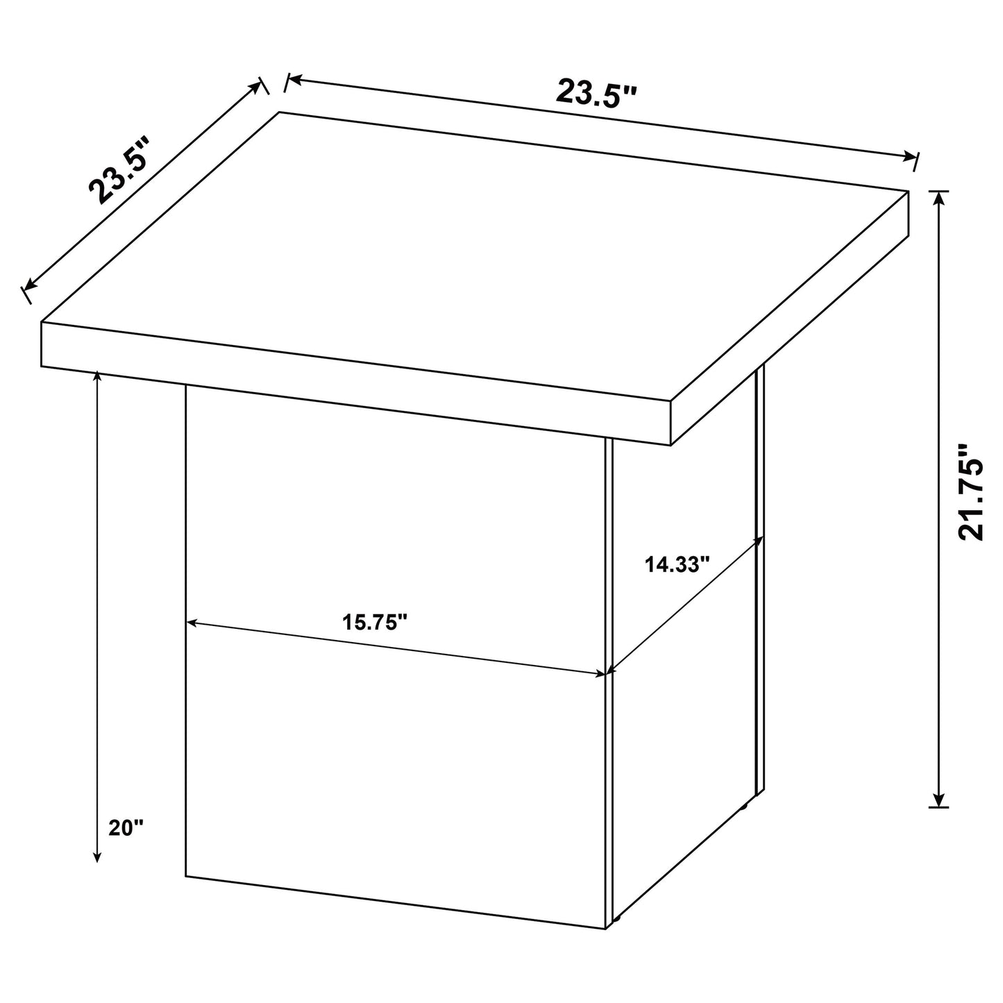 Devar 2-piece Square Coffee and End Table Set Mango