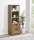 Westpark 3-shelf Bookcase USB and Lockable Drawer Mango