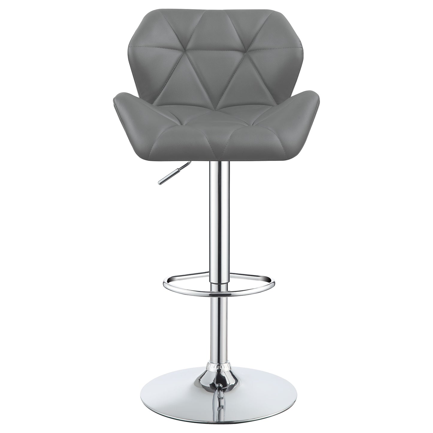 Berrington Upholstered Adjustable Bar Stool Grey (Set of 2)