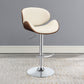 Harris Adjustable Bar Stool Ecru and Chrome