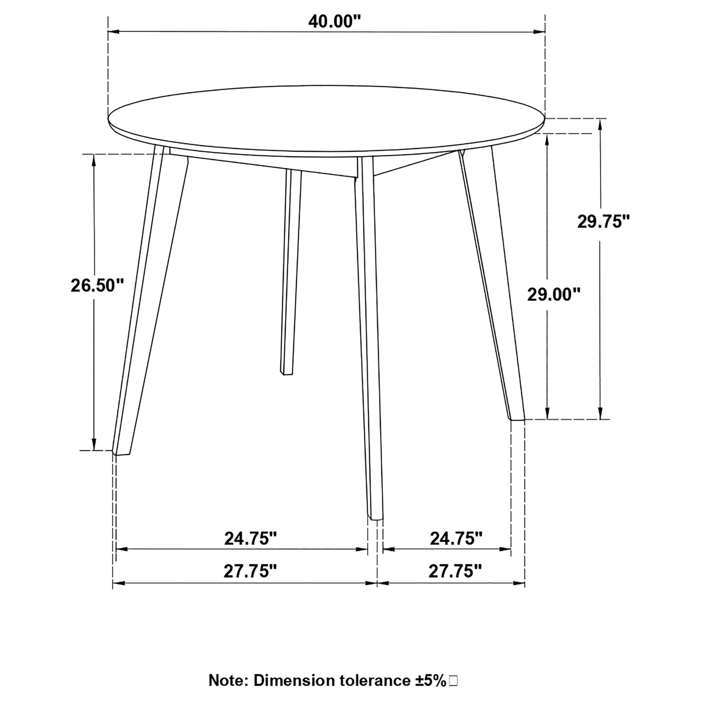 Breckenridge Round 40-inch Round Dining Table Matte White