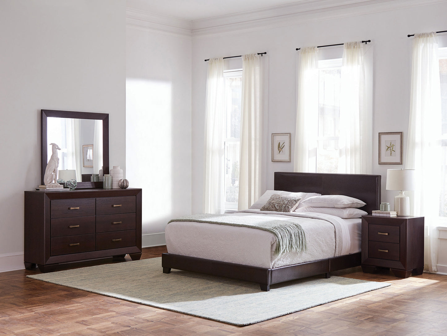 Dorian 4-piece Twin Bedroom Set Dark Cocoa