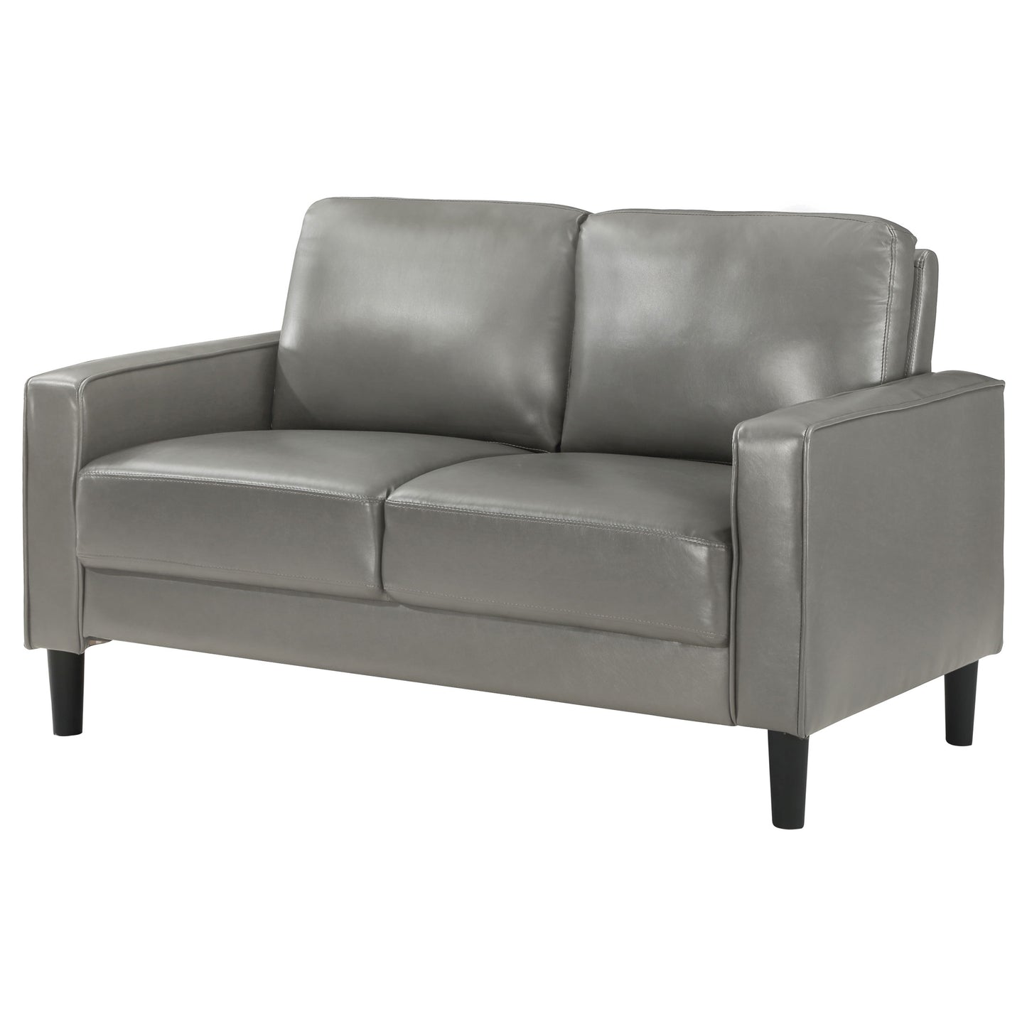 Ruth Upholstered Track Arm Loveseat Grey