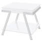 Marcia Rectangular Side End Table White High Gloss