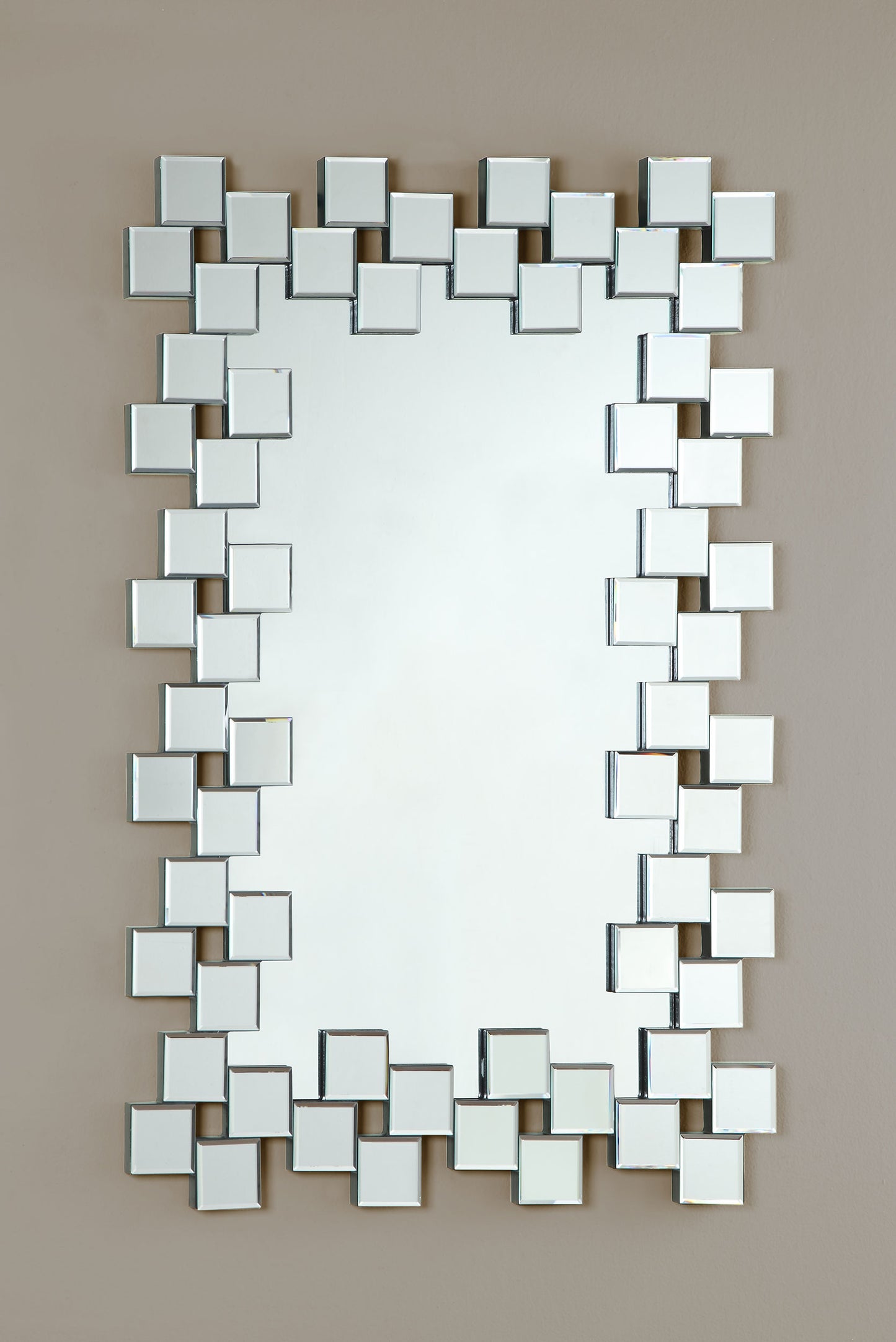 Pamela 32 x 47 Inch Rectangular Frameless Wall Mirror Silver