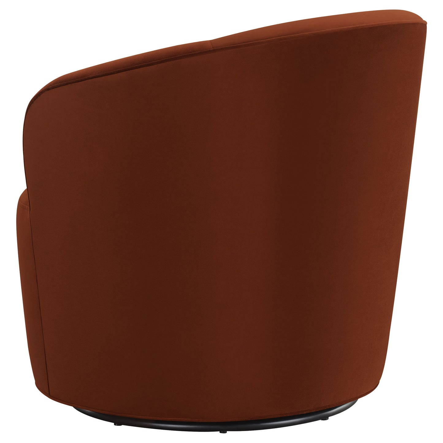 Joyce Upholstered Barrel Back Swivel Chair Burnt Orange