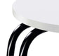 Hilly 3-tier Round Accent Side Table White and Black