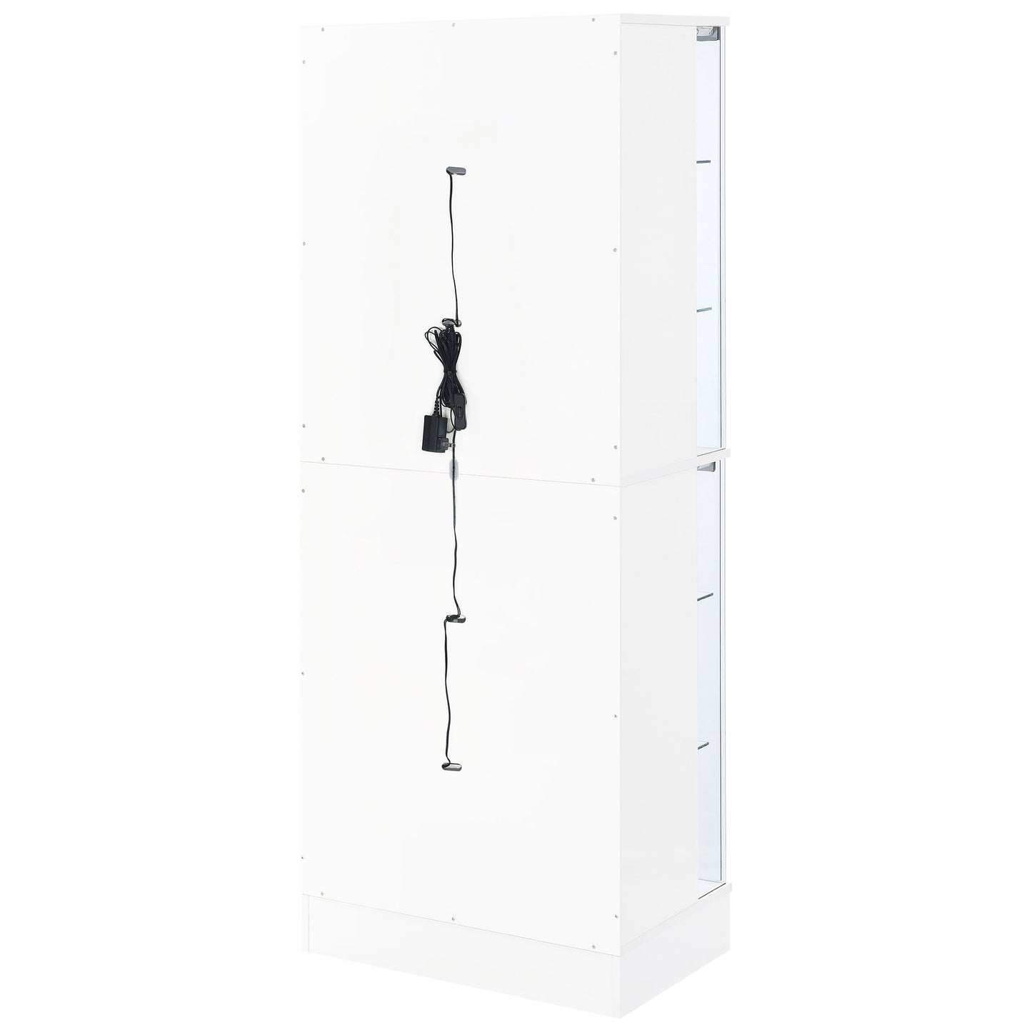 Cabra 4-door LED Curio Display Cabinet White High Gloss