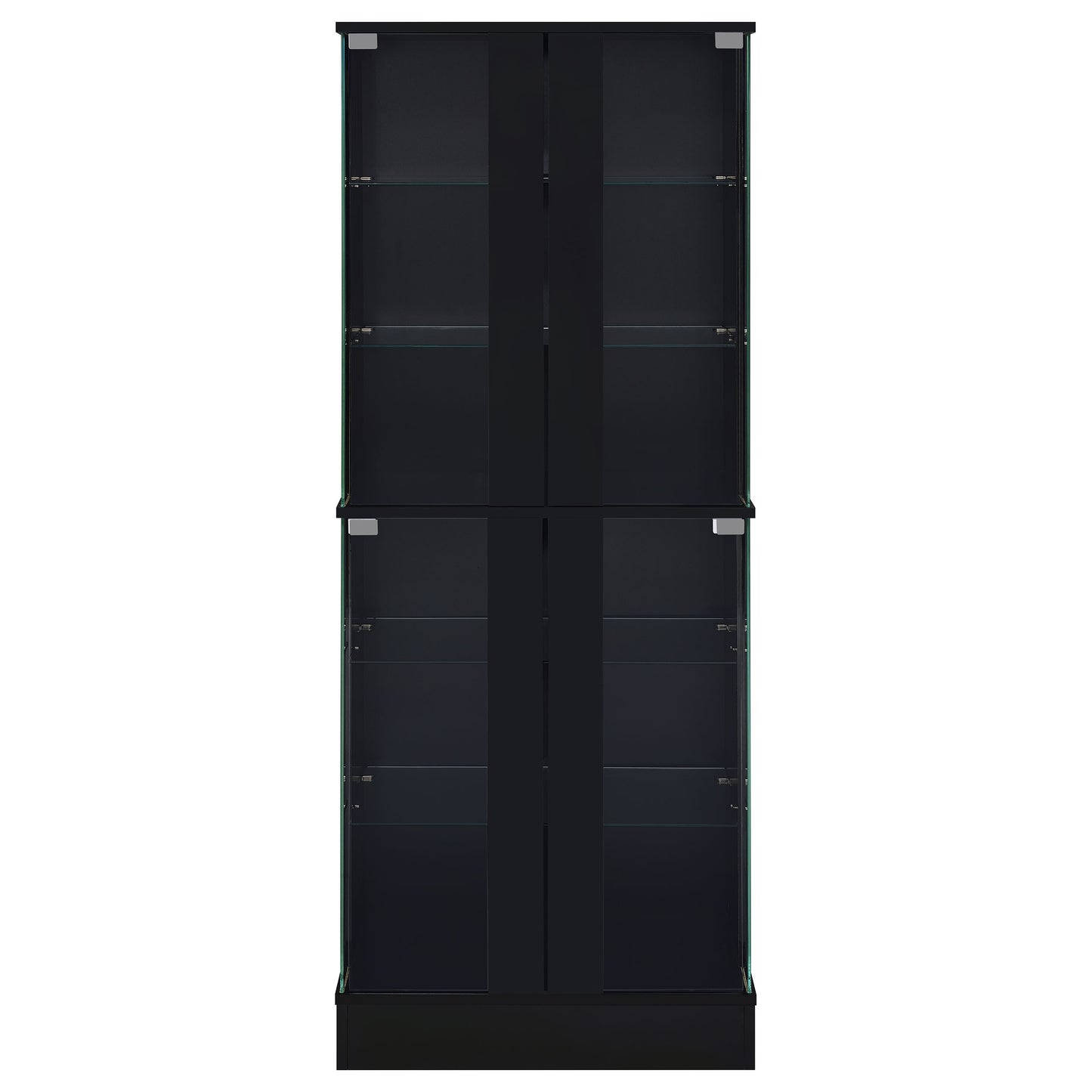 Cabra 4-door LED Curio Display Cabinet Black High Gloss