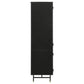 Santiago 4-door Metal Tall Storage Cabinet Matte Black