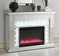 Gilmore Mirrored Freestanding Electric Fireplace Silver